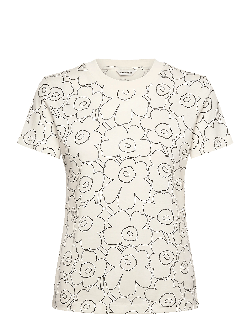 Marimekko - HELEYS PIIRTO UNIKKO - stuttermarbolir - off white, black - 1