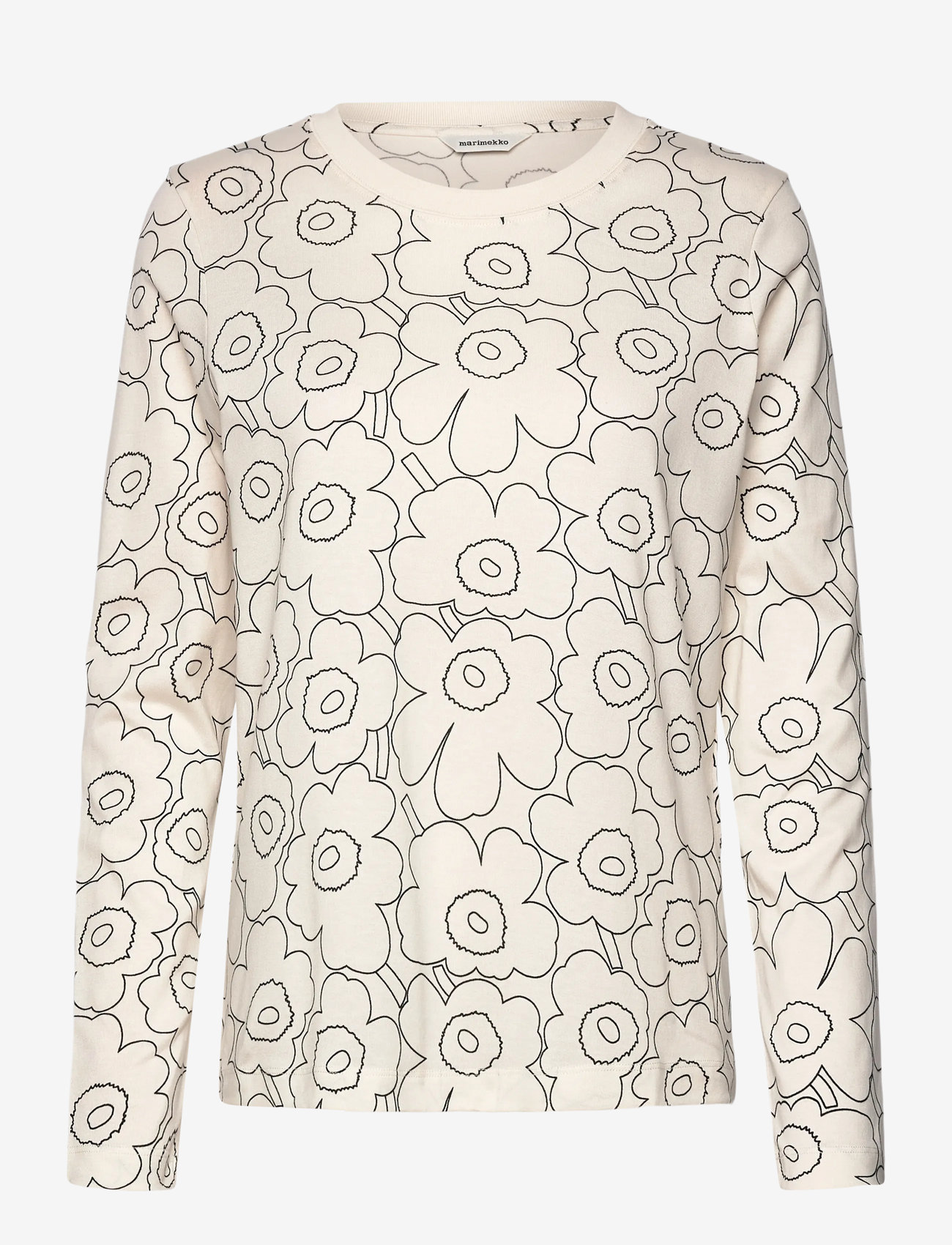 Marimekko - SEKUNTI PIIRTO UNIKKO - långärmade toppar - off white, black - 1