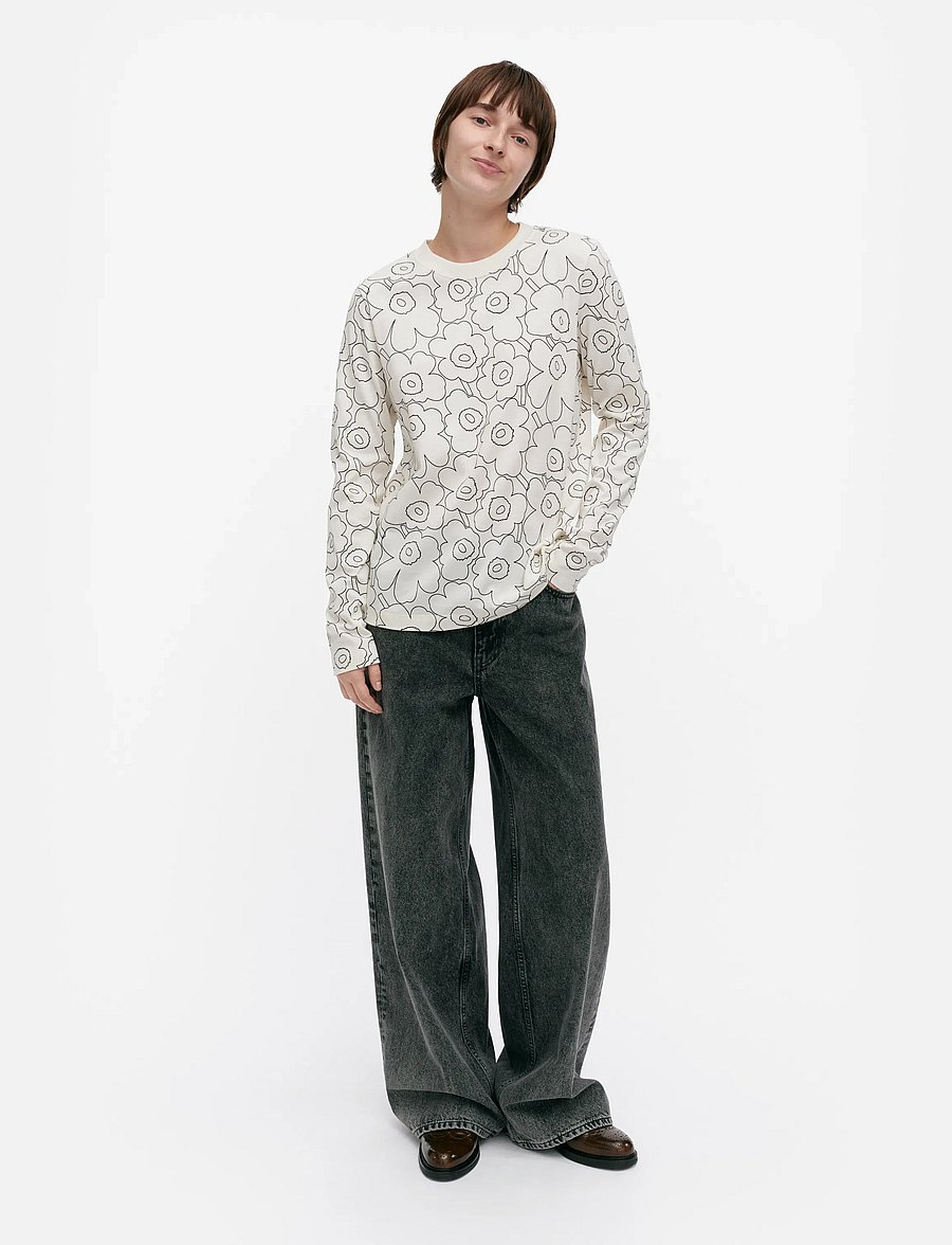 Marimekko - SEKUNTI PIIRTO UNIKKO - off white, black - 0