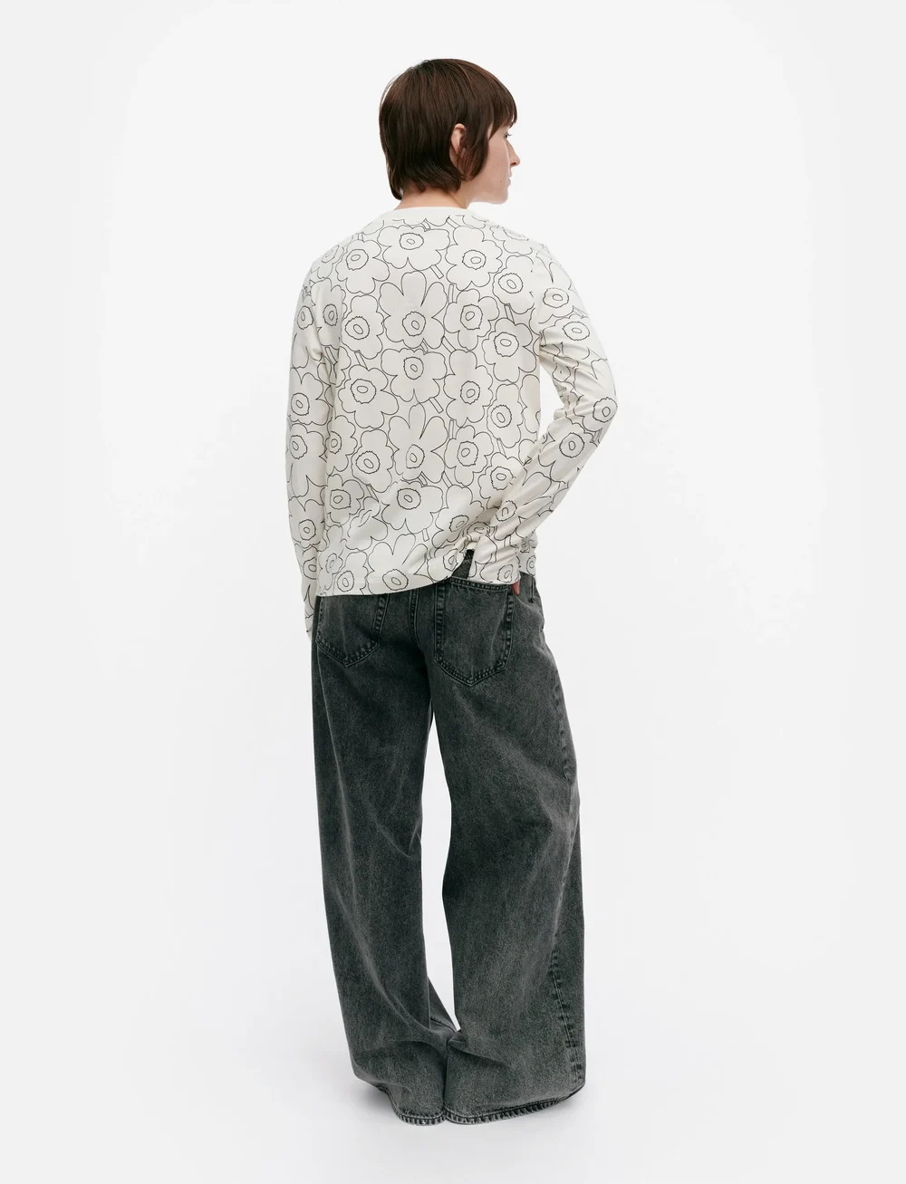 Marimekko - SEKUNTI PIIRTO UNIKKO - langærmede toppe - off white, black - 3