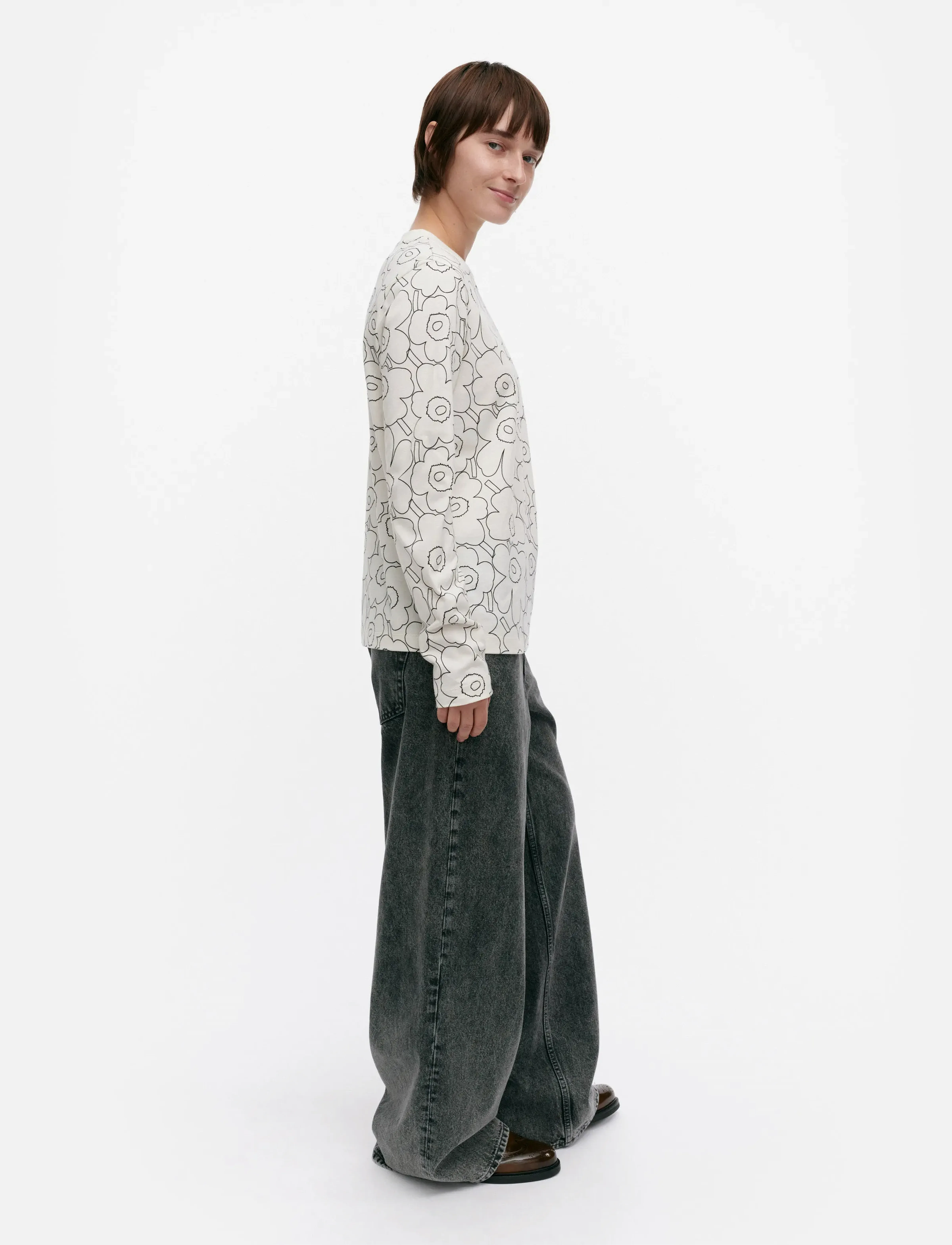 Marimekko - SEKUNTI PIIRTO UNIKKO - off white, black - 4