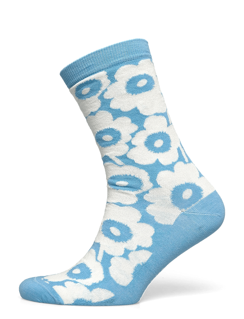 Marimekko - LINJAUS UNIKKO - klassikalised sokid - light blue, off white - 0