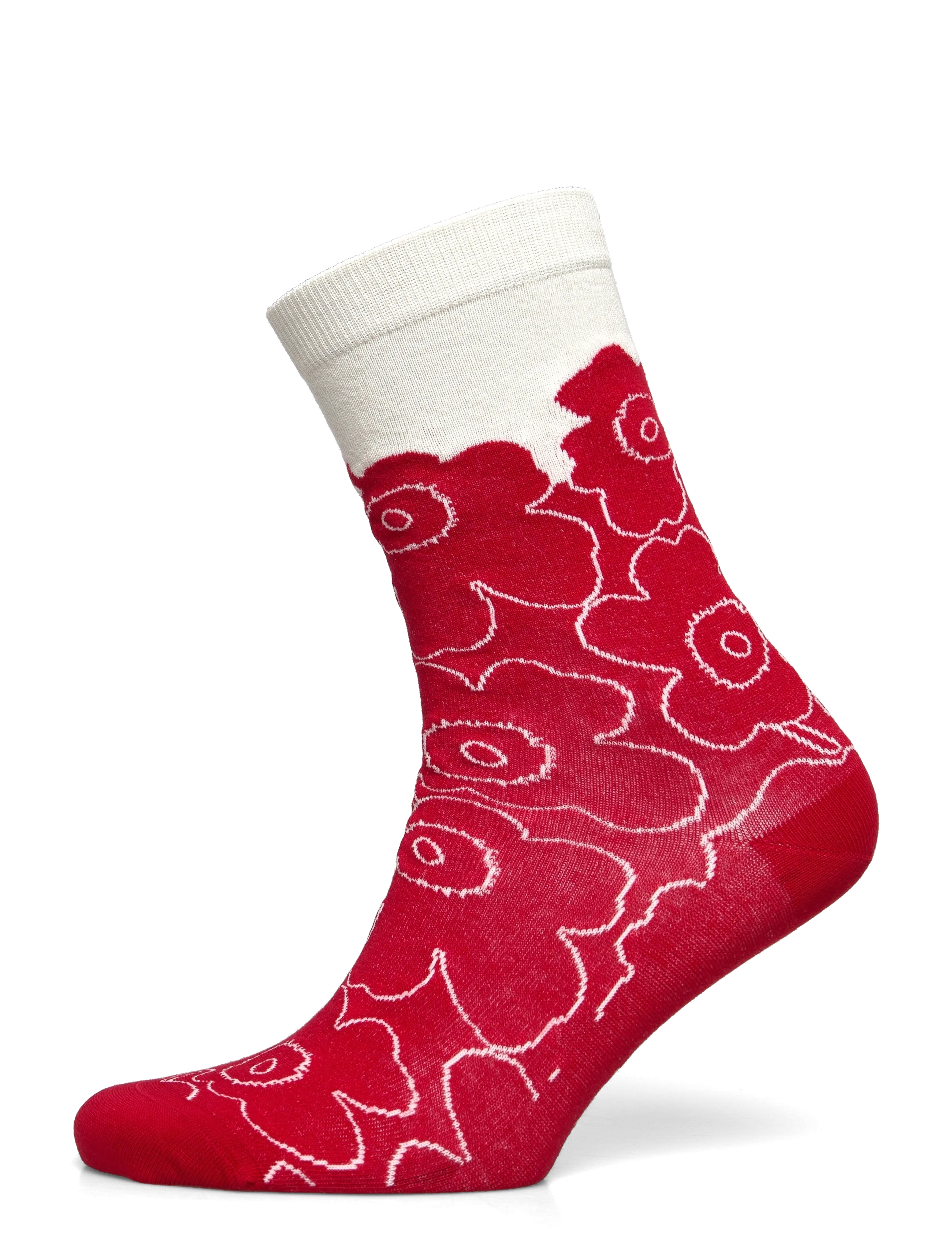 Marimekko LINJAUS PIIRTO UNIKKO - Almindelige strømper - RED, OFF WHITE / red