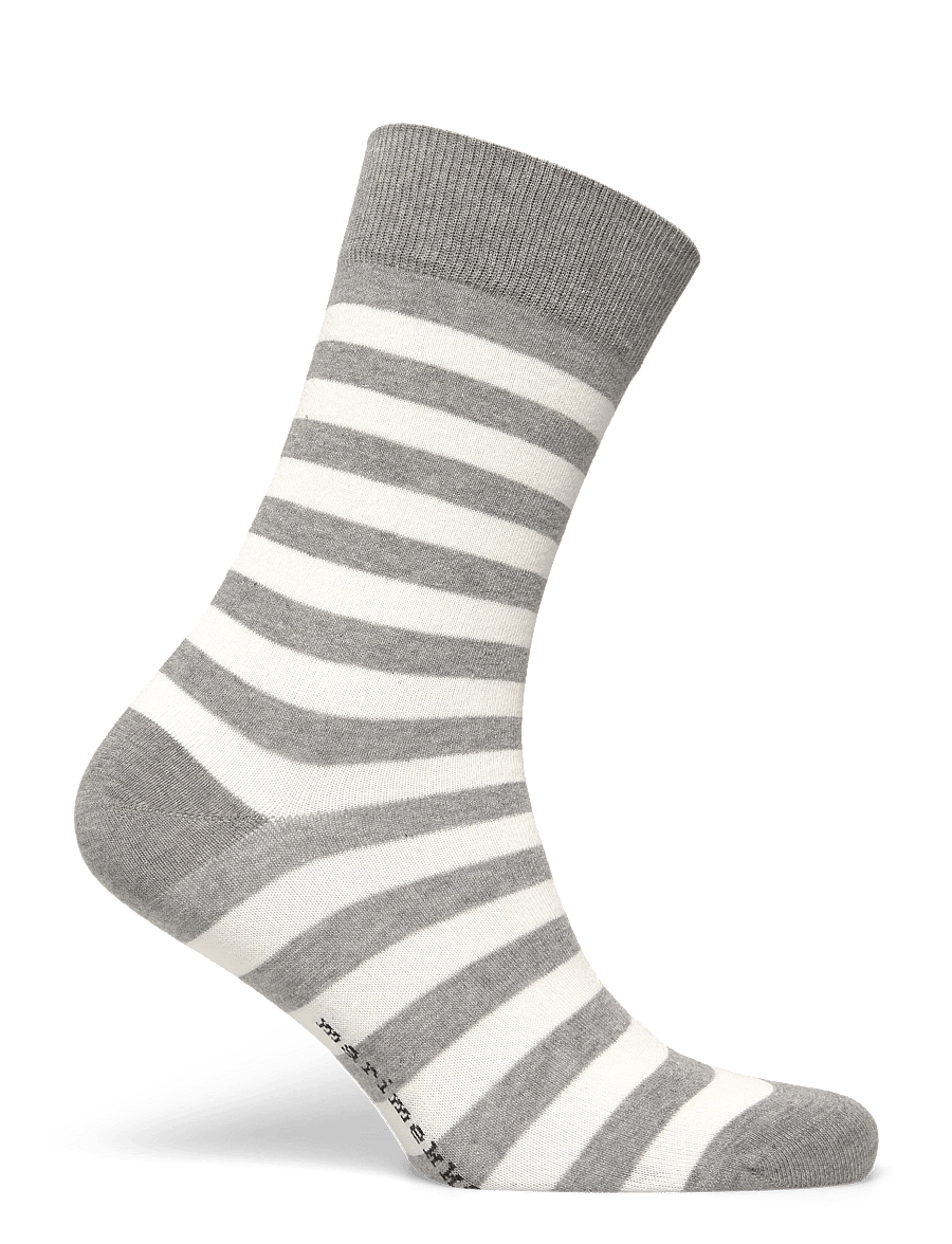 Marimekko - KASVAA TASARAITA UNIKKO - almindelige strømper - grey, off white - 1