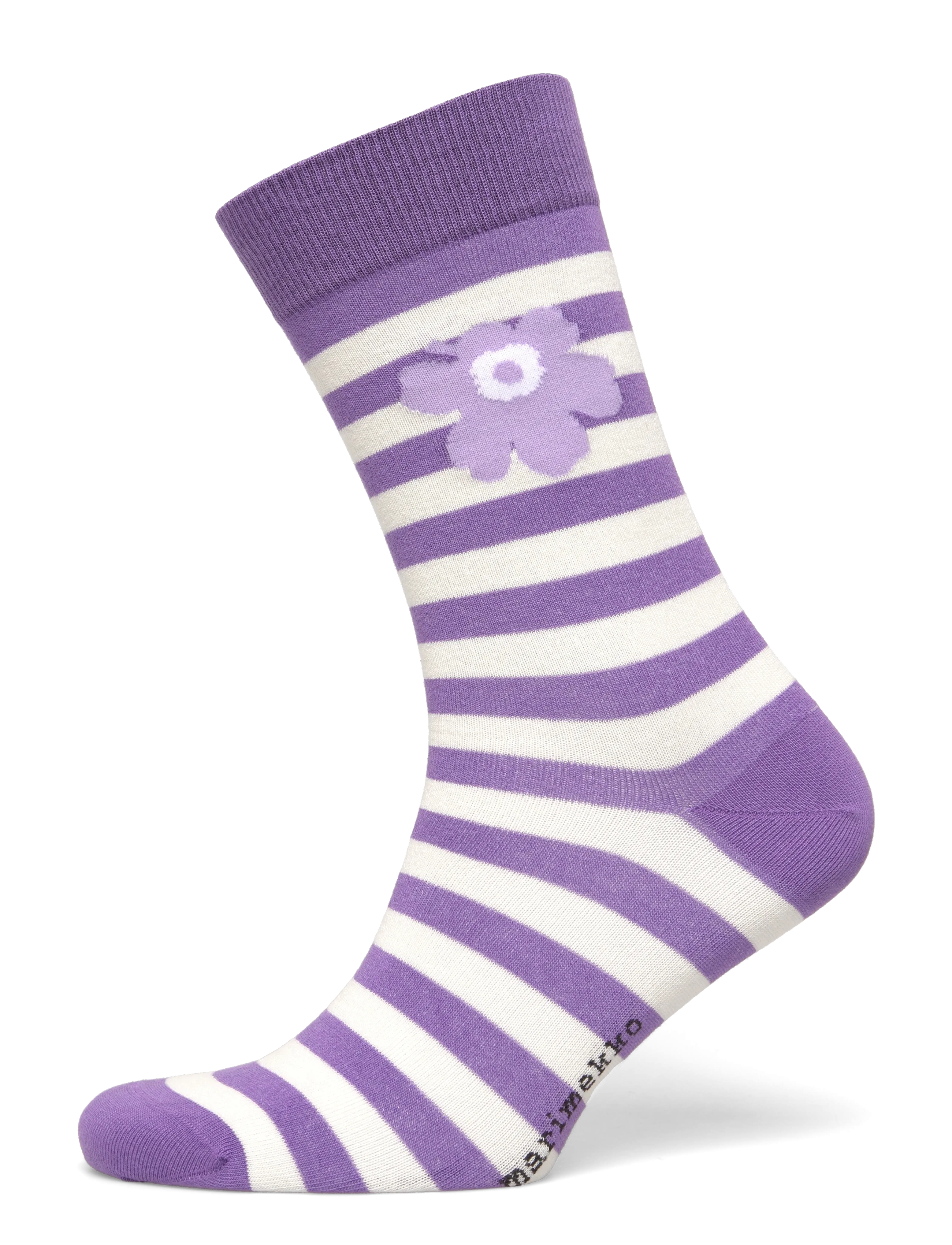 Marimekko KASVAA TASARAITA UNIKKO - Almindelige strømper - PURPLE, OFF WHITE / purple