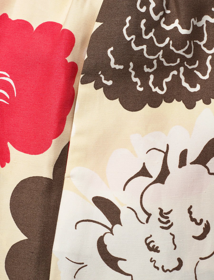 Marimekko - MUOTTI PIONI - wijde broeken - beige, red, light pink, brown - 5