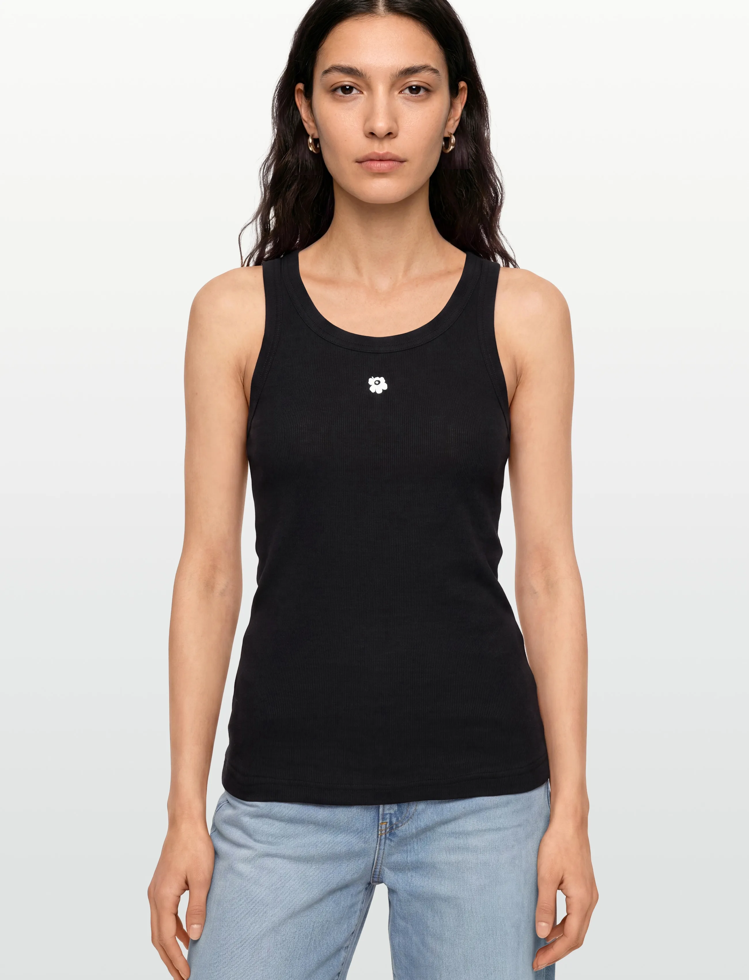 Marimekko - KEDOL UNIKKO PLACEMENT - Ärmellose tops - black, white - 3