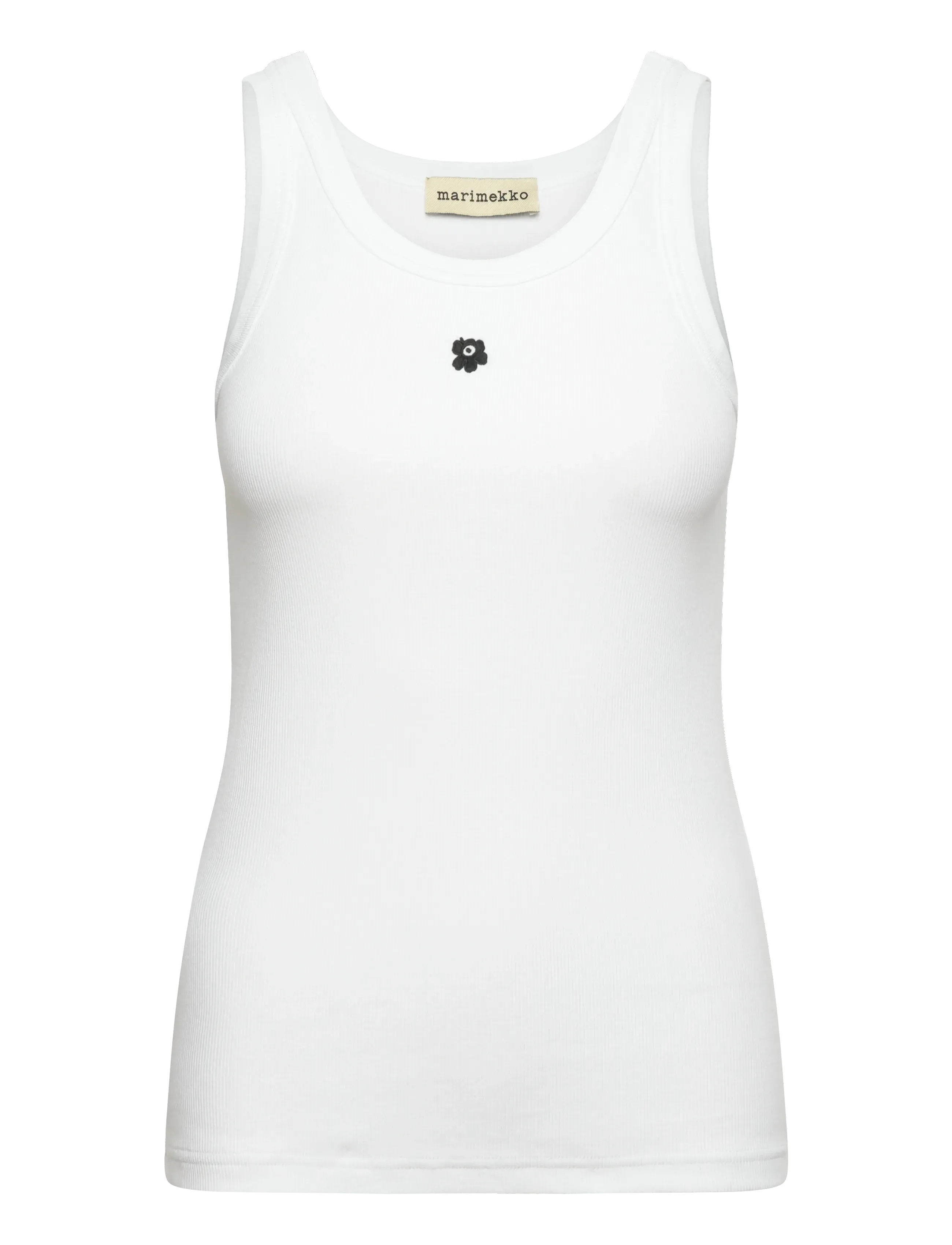 Marimekko KEDOL UNIKKO PLACEMENT - Mouwloze tops - WHITE, BLACK / white