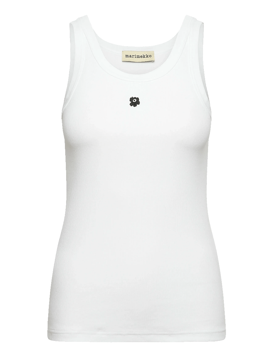 Marimekko - KEDOL UNIKKO PLACEMENT - Ärmellose tops - white, black - 1