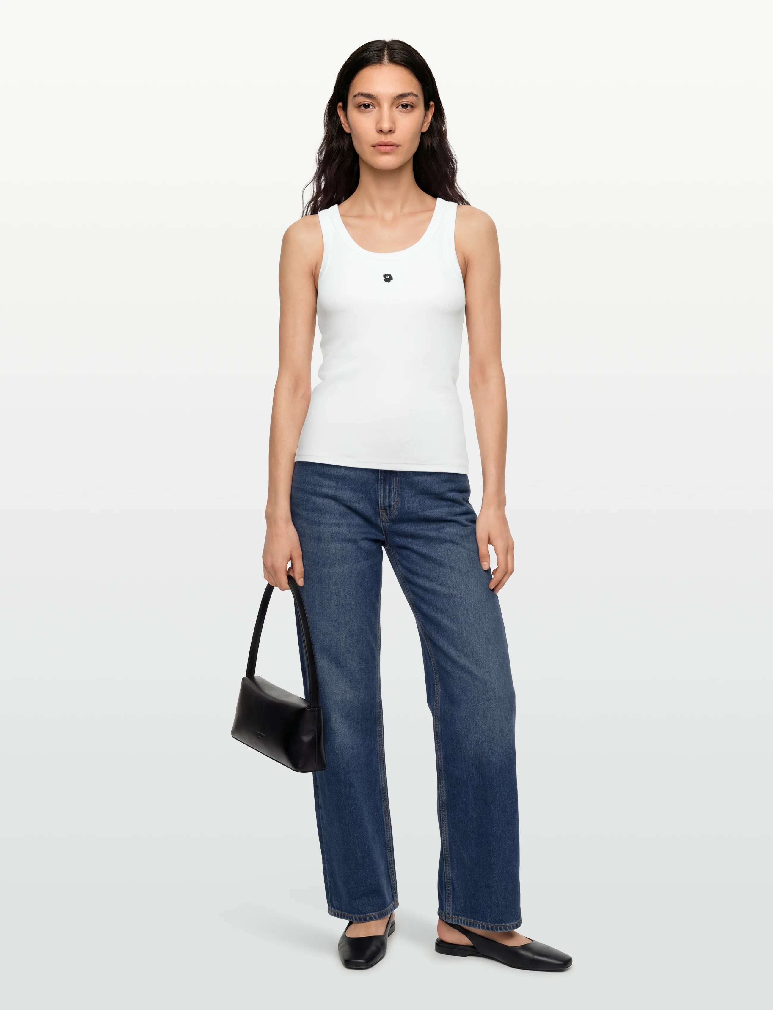Marimekko Kedol Unikko Placement, S, T-shirts & Oberteile, Weiß - Sleeveless, Frauen
