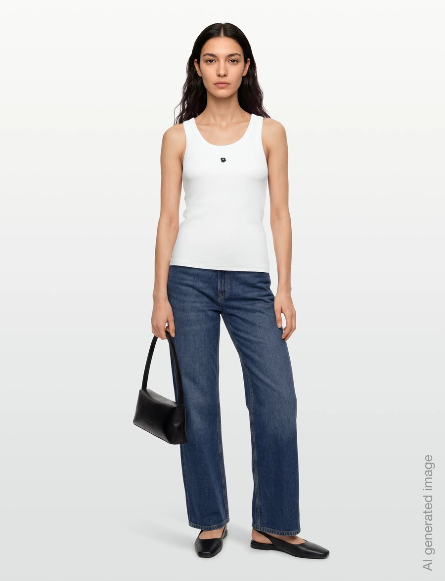 Marimekko - KEDOL UNIKKO PLACEMENT - Ärmellose tops - white, black - 0