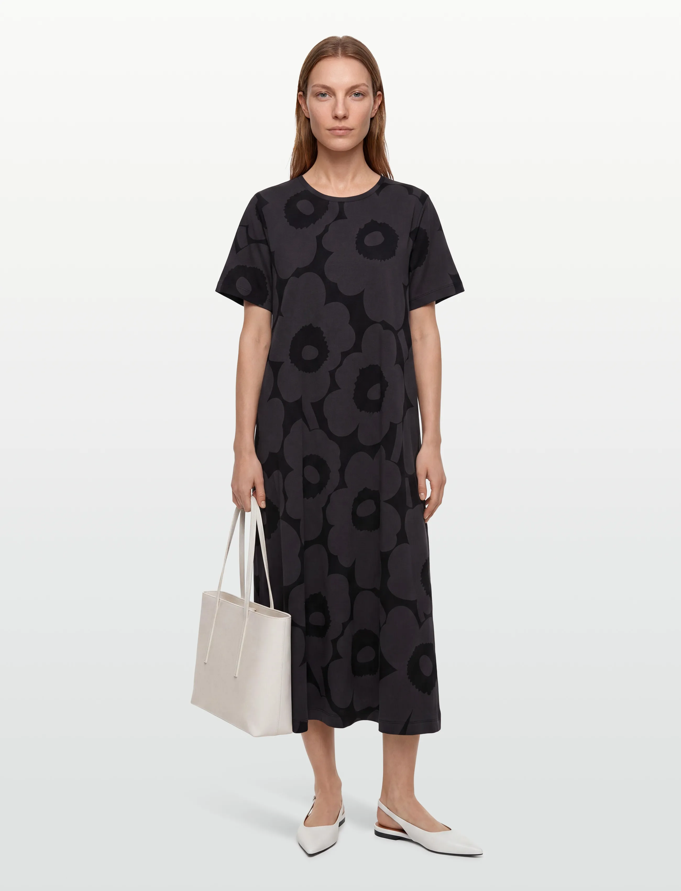 Marimekko Pisteinen Unikko, S, Grey, Kjoler > Maxikjole, Dame