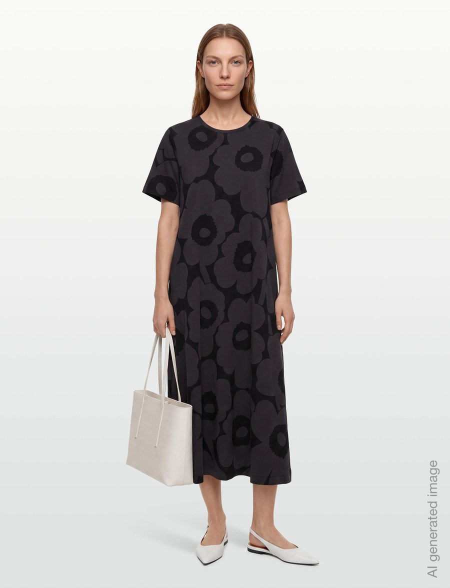 Marimekko - PISTEINEN UNIKKO - maksikleidid - black, dark grey - 0