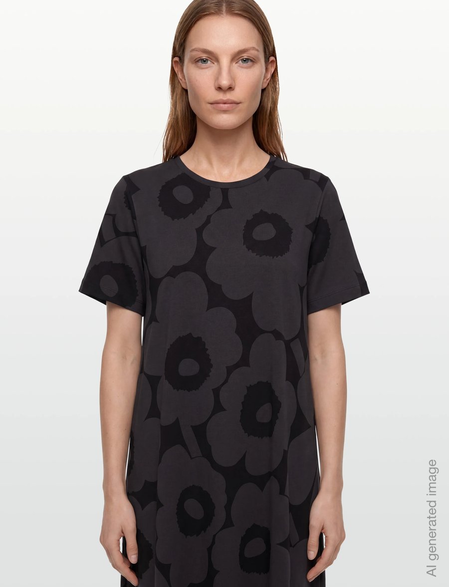 Marimekko - PISTEINEN UNIKKO - maksikleidid - black, dark grey - 3
