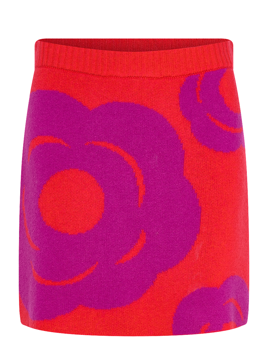 Marimekko - LOVEA TUMMA - prjónapils - red, purple - 1