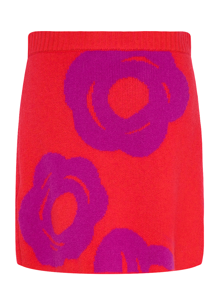 Marimekko - LOVEA TUMMA - prjónapils - red, purple - 2