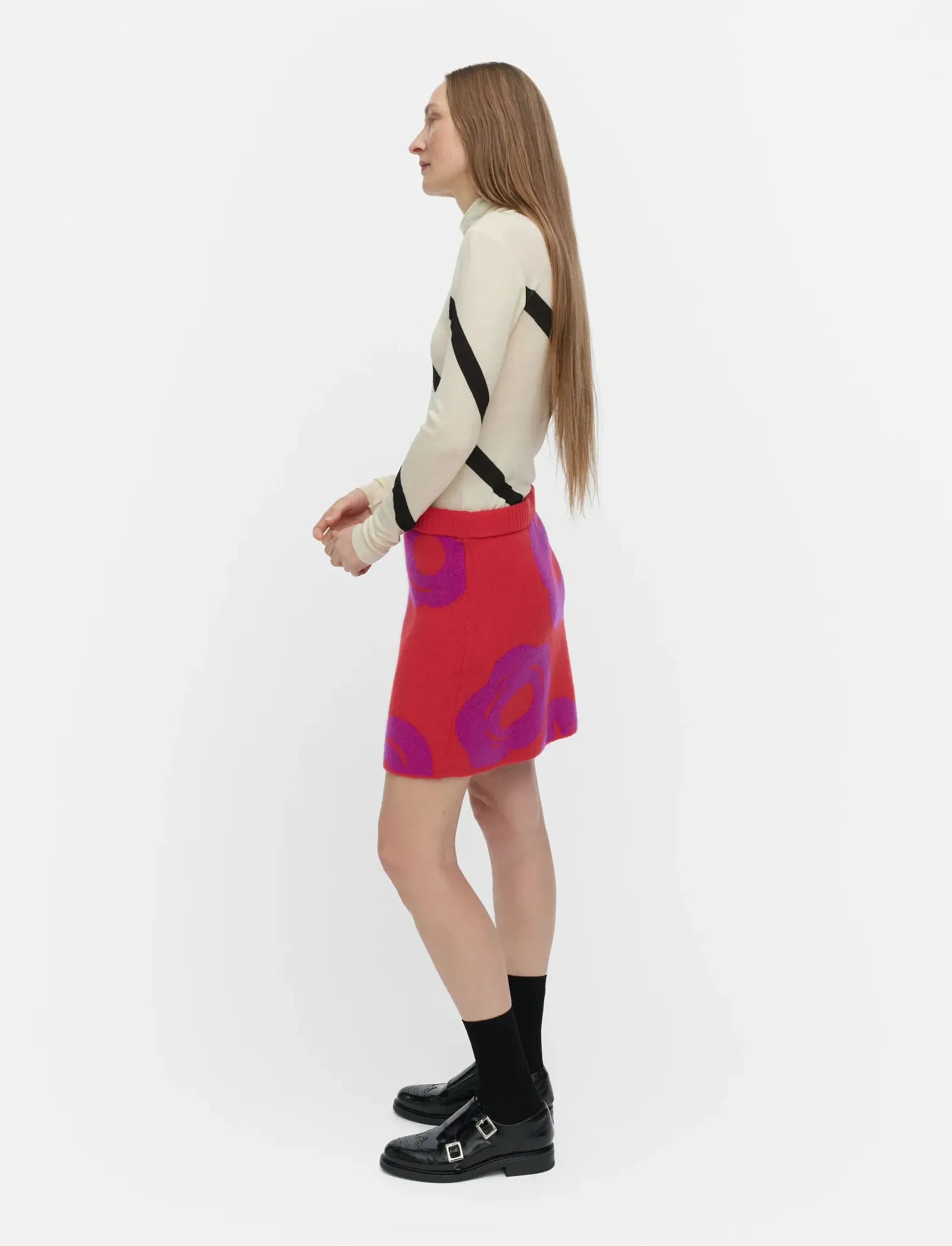 Marimekko - LOVEA TUMMA - knitted skirts - red, purple - 4