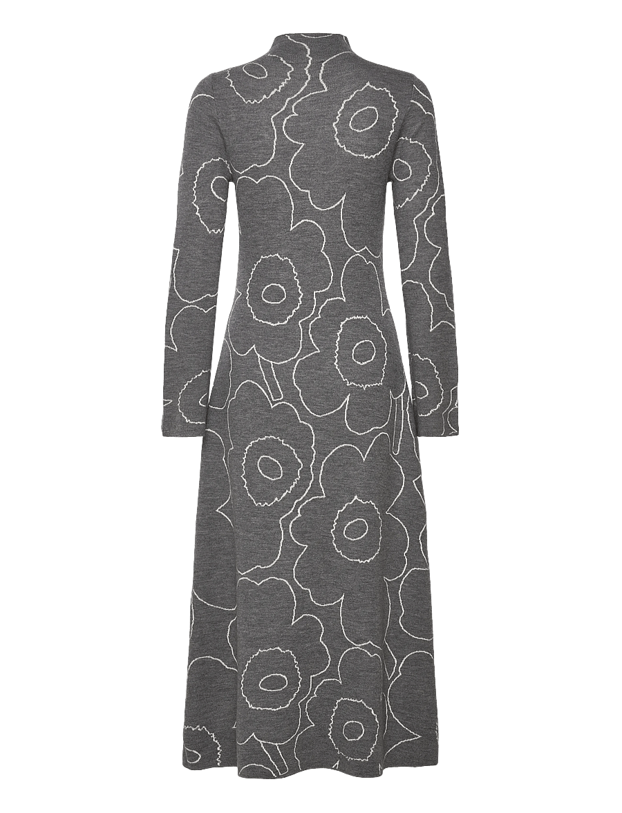 Marimekko - WILLAT PIIRTO UNIKKO - knitted dresses - dark grey, off white - 2