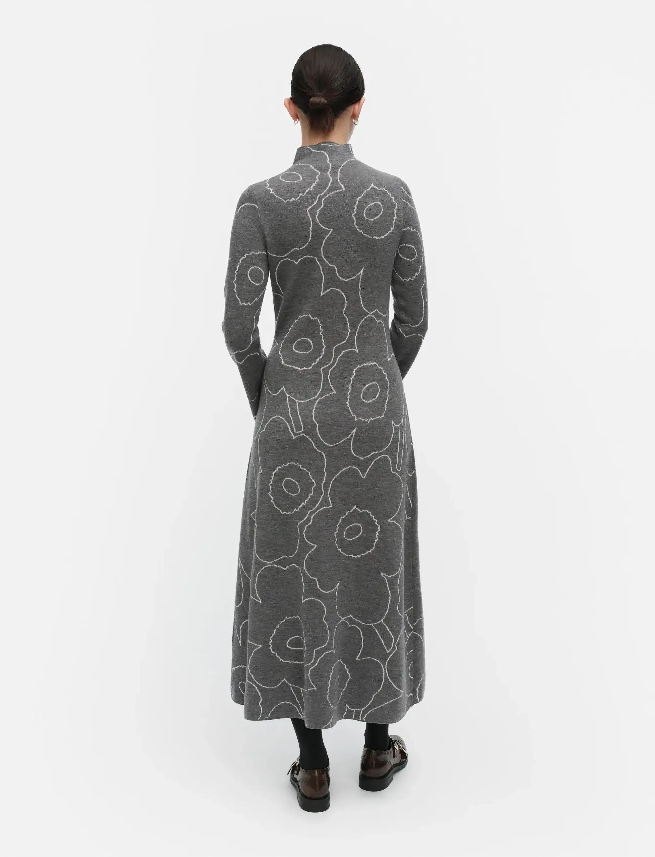 Marimekko - WILLAT PIIRTO UNIKKO - prjónaðir kjólar - dark grey, off white - 3