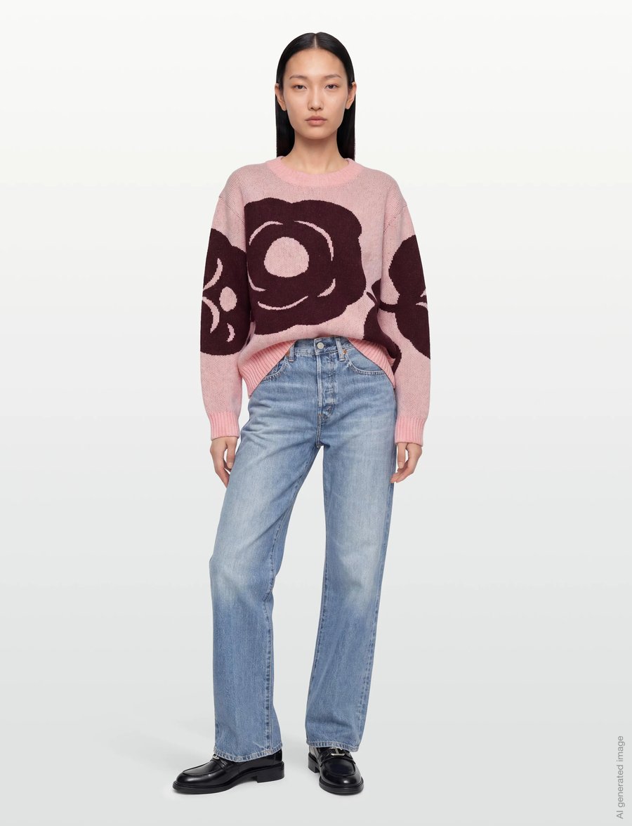 Marimekko - RWS VIRTAUS TUMMA - light pink, wine red - 0