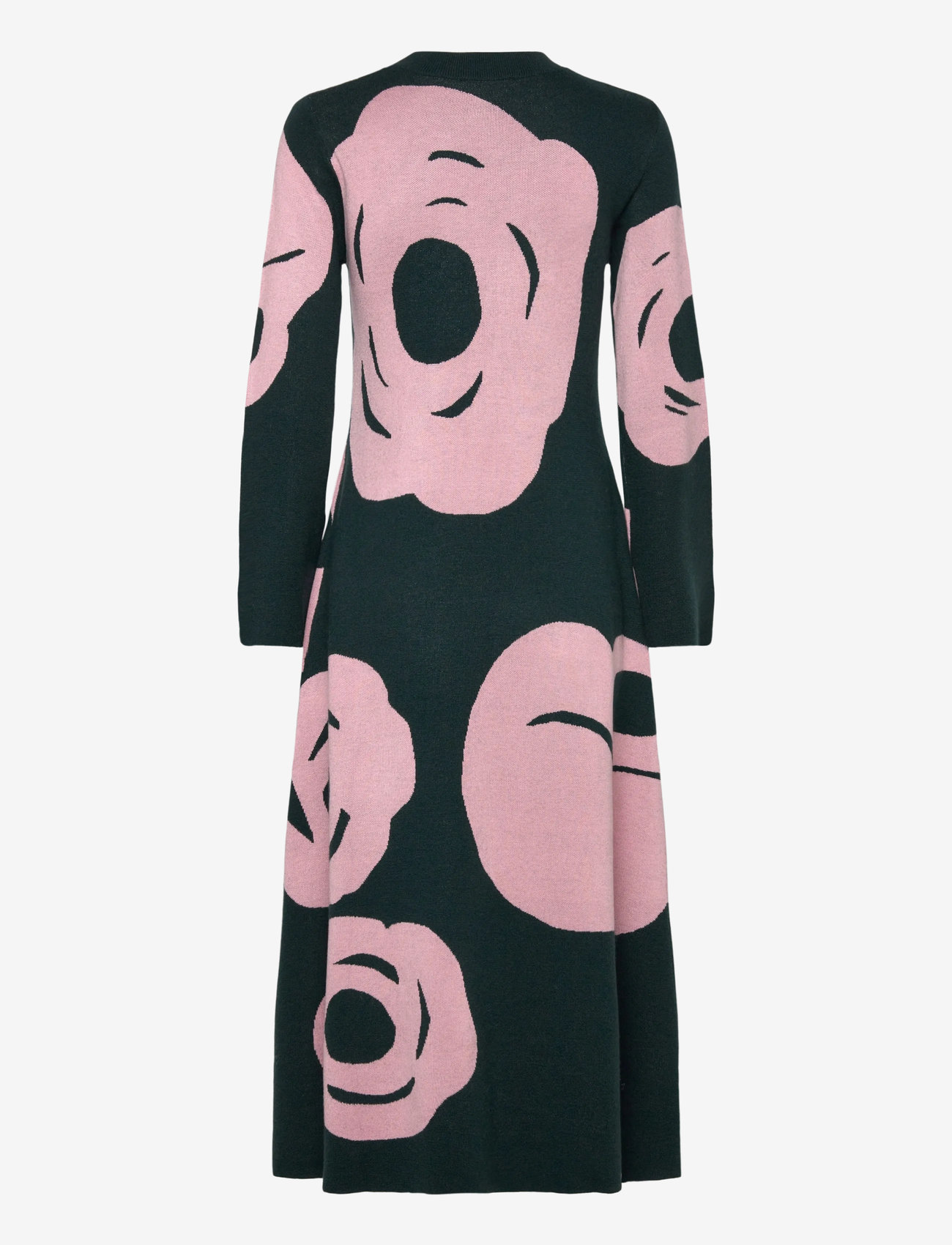 Marimekko - LEIKKUU TUMMA - knitted dresses - dark green, light pink - 2