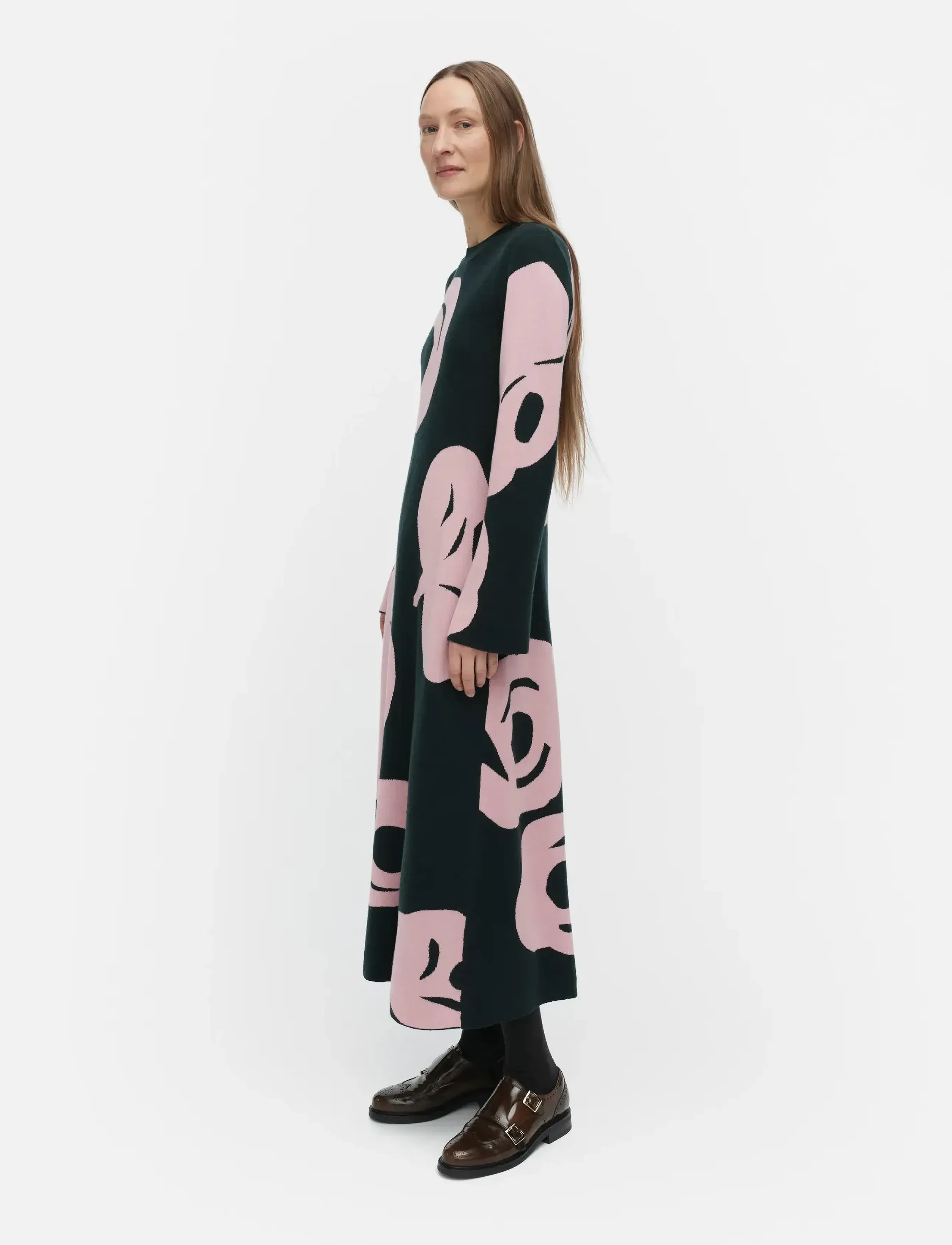 Marimekko - LEIKKUU TUMMA - dark green, light pink - 4