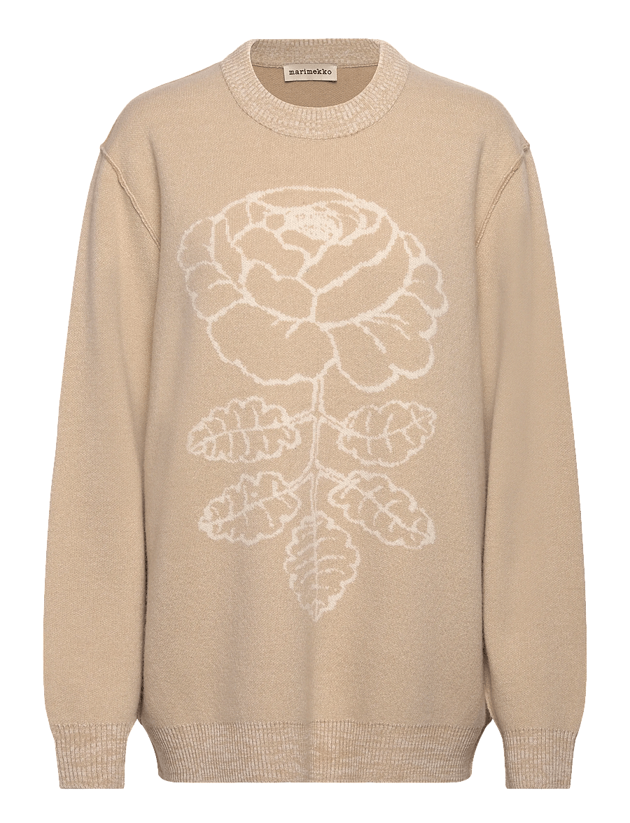 Marimekko - RWS RUUSUT VIHKIRUUSU - peysur og hettupeysur - beige, off white - 1