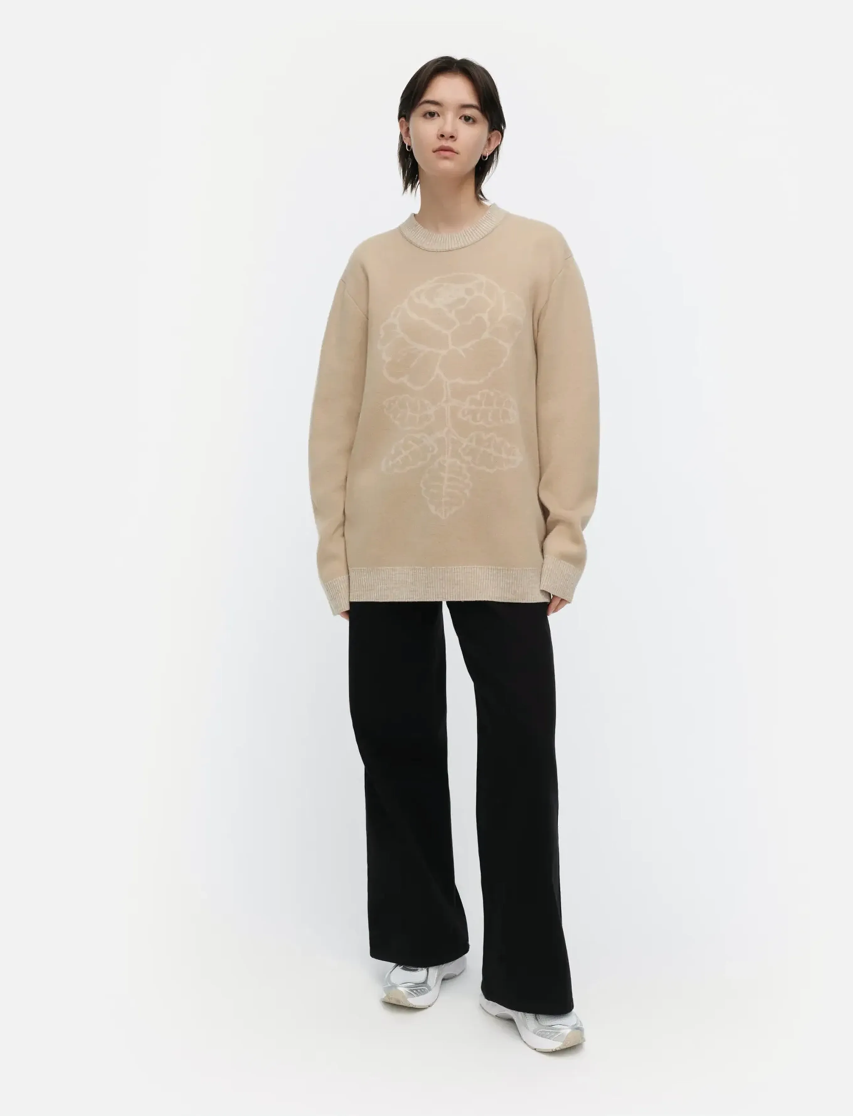 Marimekko - RWS RUUSUT VIHKIRUUSU - peysur og hettupeysur - beige, off white - 0