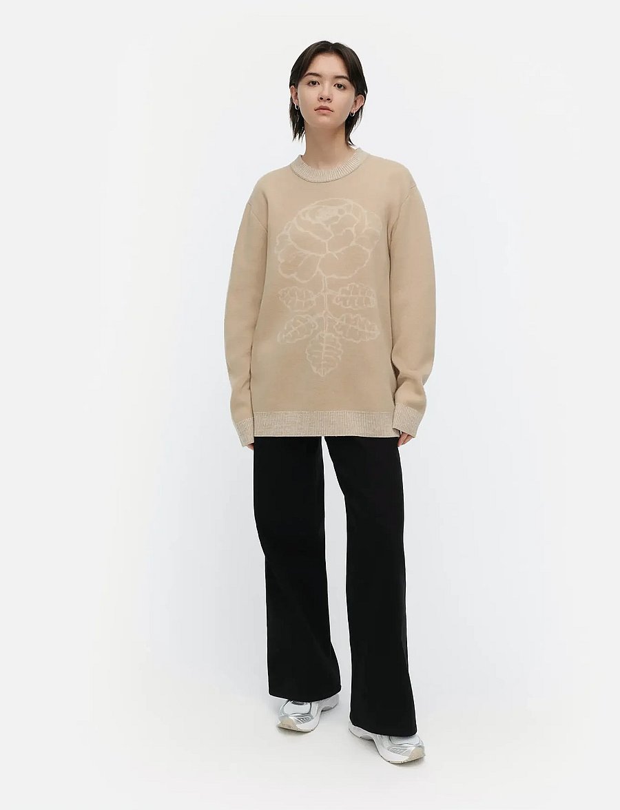 Marimekko - RWS RUUSUT VIHKIRUUSU - peysur og hettupeysur - beige, off white - 0