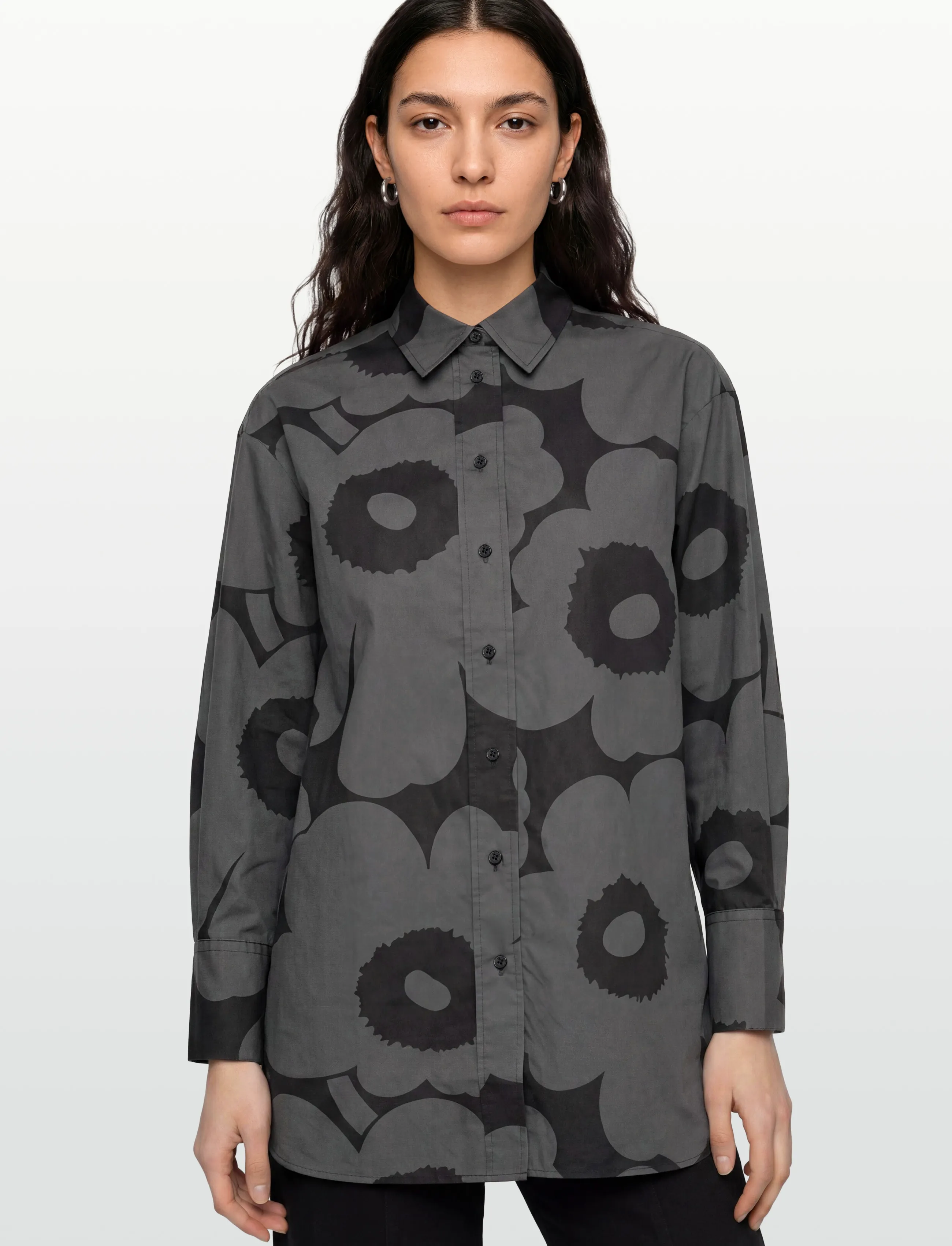 Marimekko - NILA UNIKKO - denimskjorter - black, dark grey - 3