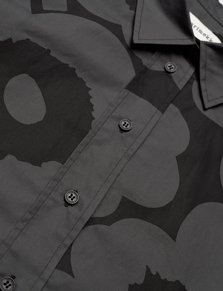 Marimekko - NILA UNIKKO - denimskjorter - black, dark grey - 5