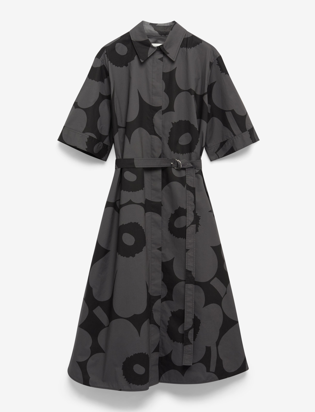 Marimekko - POPLIINI UNIKKO - midi-kleider - black, dark grey - 1