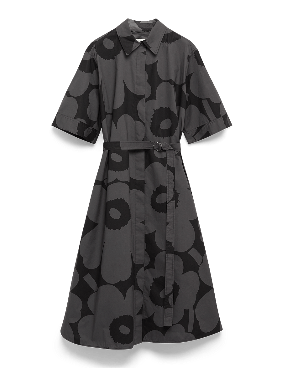 Marimekko - POPLIINI UNIKKO - midi garuma kleitas - black, dark grey - 2