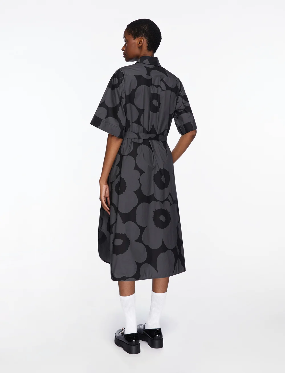 Marimekko - POPLIINI UNIKKO - skjortklänningar - black, dark grey - 4