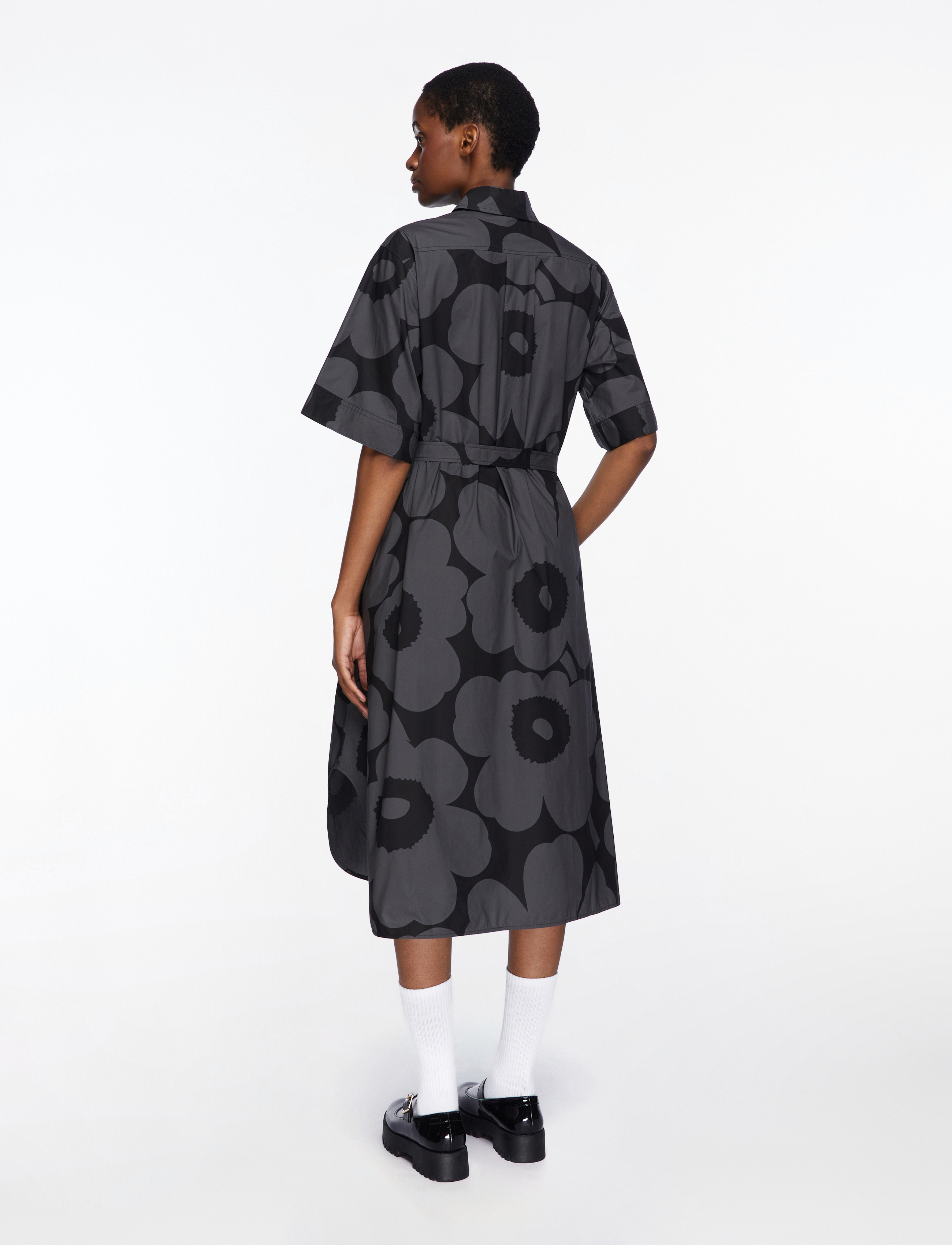 Marimekko - POPLIINI UNIKKO - midi garuma kleitas - black, dark grey - 5