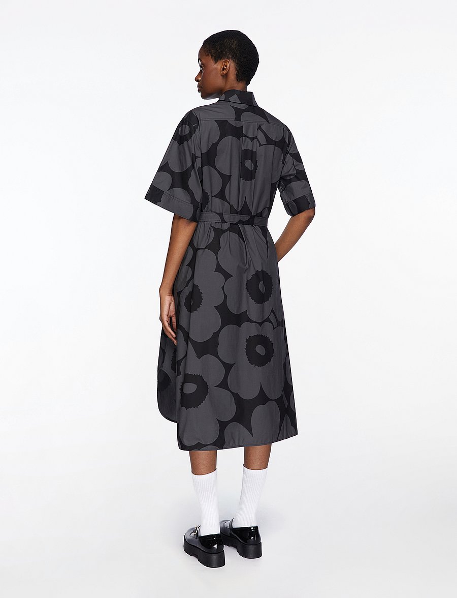Marimekko - POPLIINI UNIKKO - midi garuma kleitas - black, dark grey - 5
