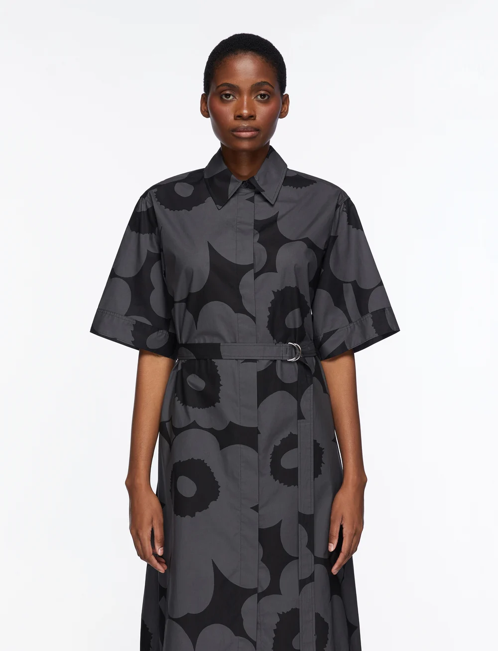 Marimekko - POPLIINI UNIKKO - skjortklänningar - black, dark grey - 0