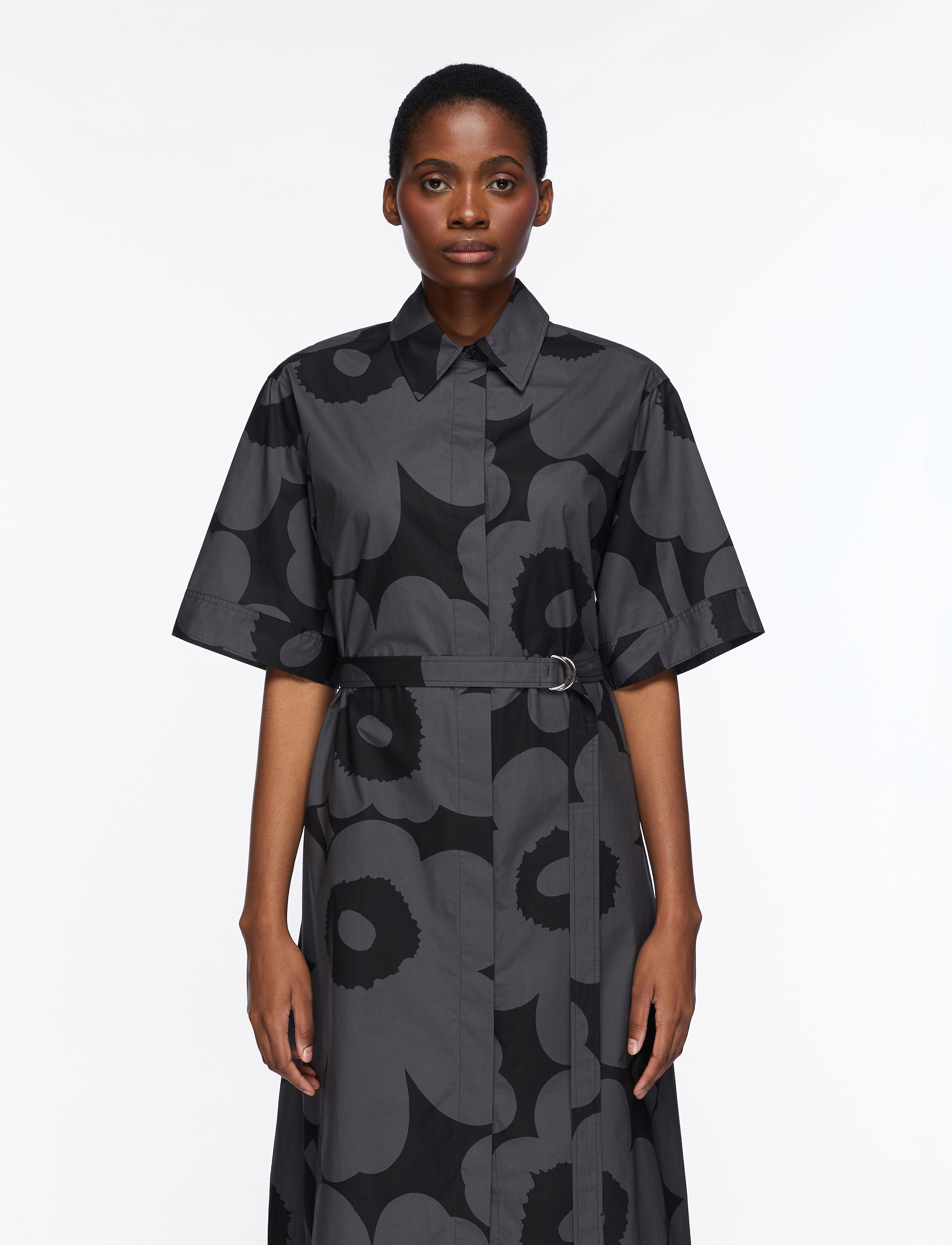Marimekko - POPLIINI UNIKKO - midi garuma kleitas - black, dark grey - 0