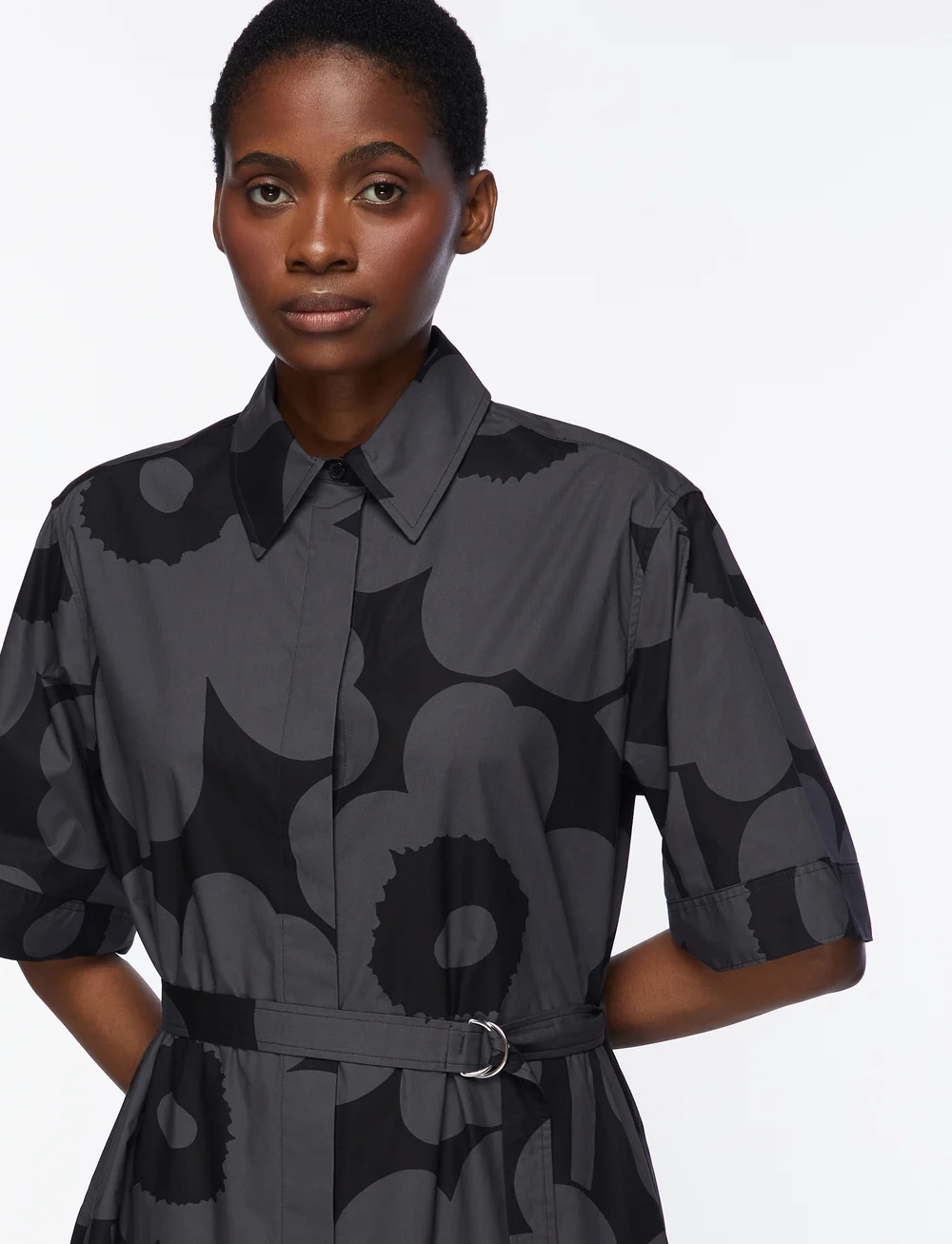 Marimekko - POPLIINI UNIKKO - skjortklänningar - black, dark grey - 5