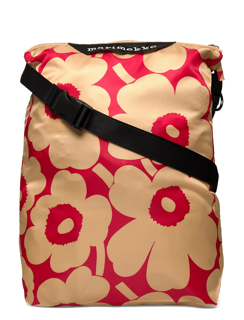 Marimekko - NEAT CROSSBODY UNIKKO M - shoppers - light brown, red - 1
