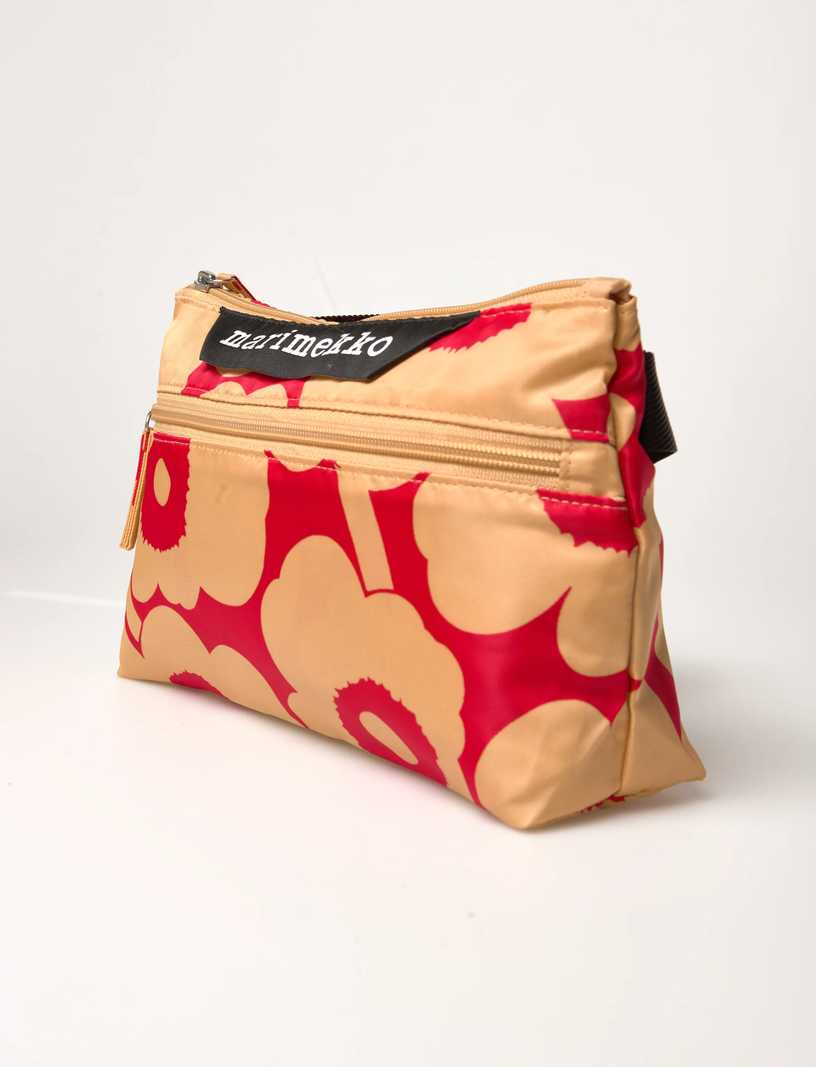Marimekko - NEAT CROSSBODY UNIKKO S - light brown, red - 4
