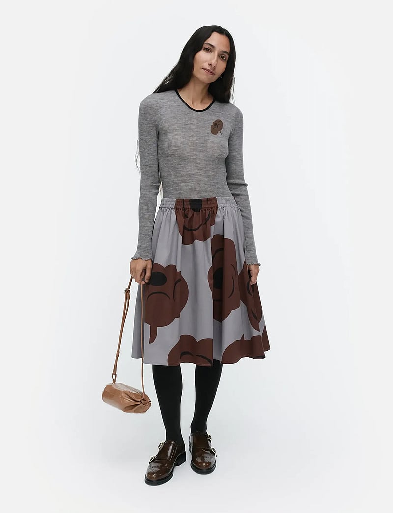 Marimekko - POLKKA TUMMA - pikkade varrukatega alussärgid - dark grey, brown - 0