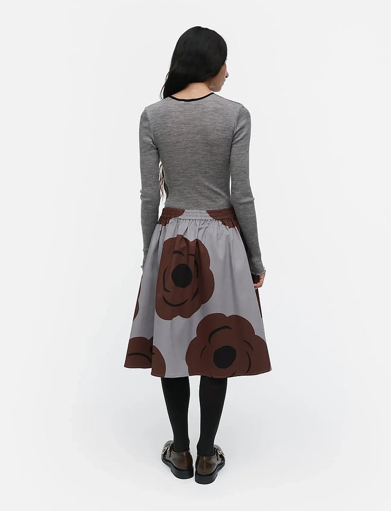 Marimekko - POLKKA TUMMA - pikkade varrukatega alussärgid - dark grey, brown - 3