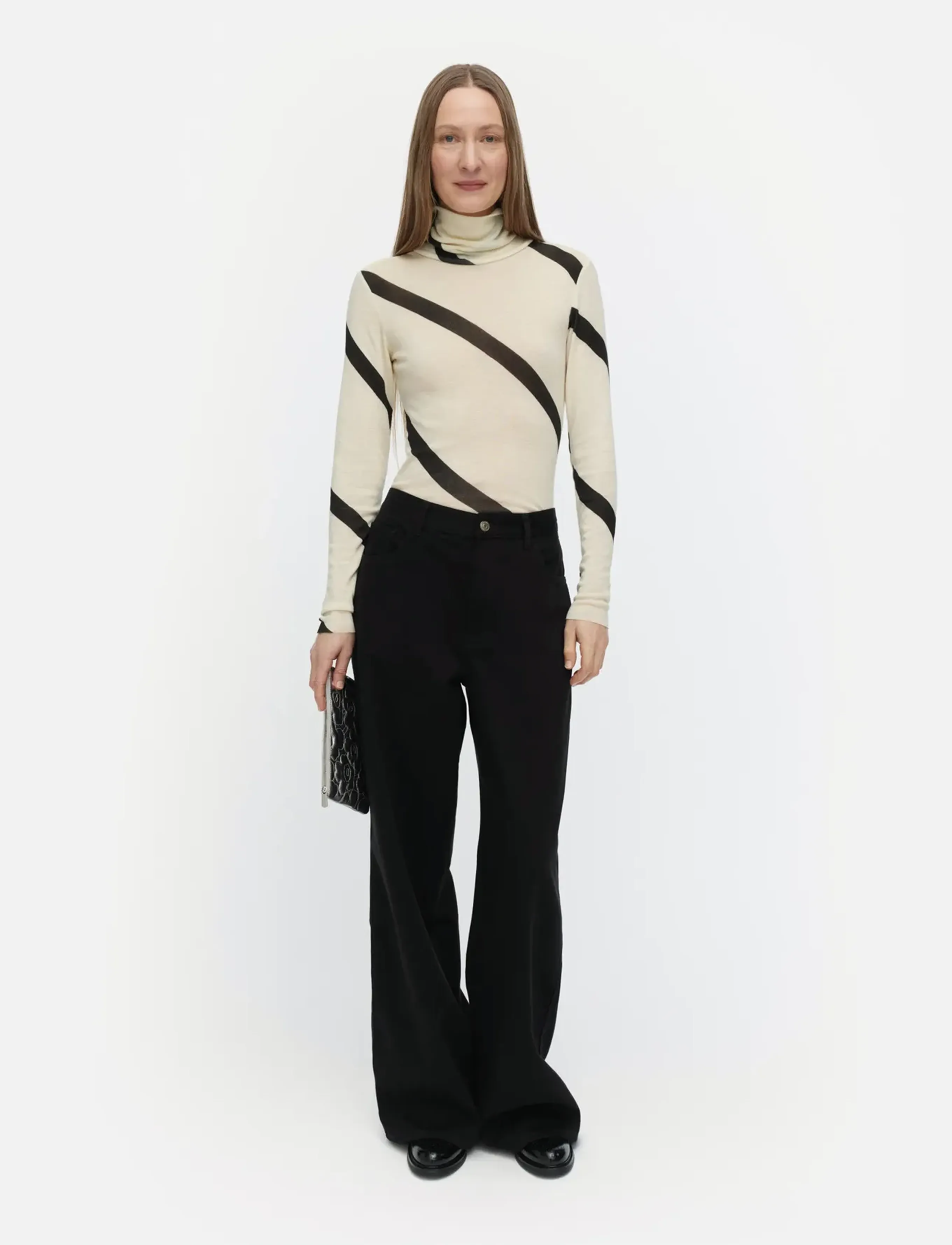 Marimekko Vilina Basso, S, Knitwear, Creme - Turtleneck, Frauen