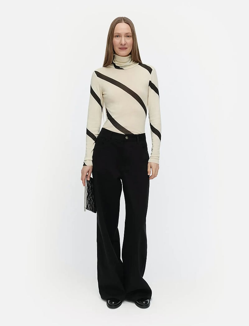 Marimekko - VILINA BASSO - kõrge kaelusega džemprid - off white, black - 0