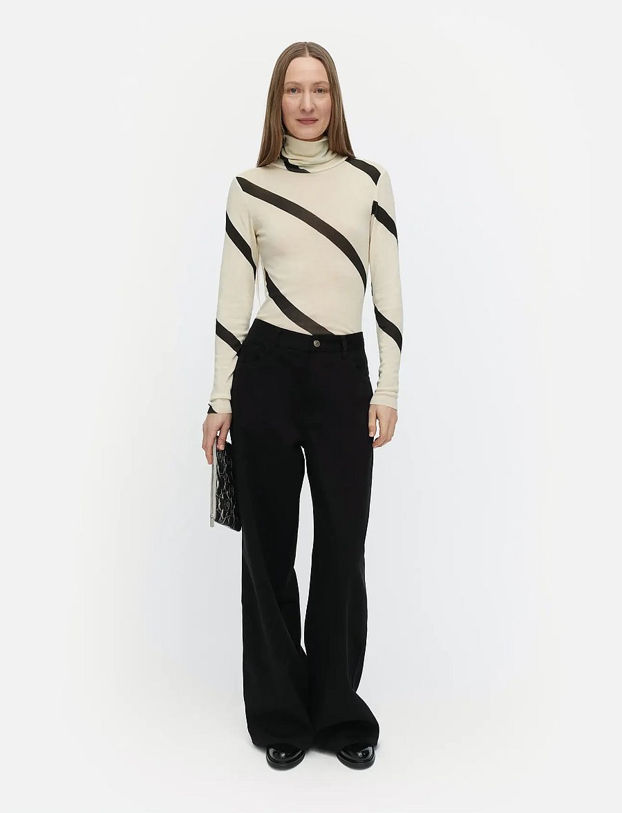 Marimekko - VILINA BASSO - turtlenecks - off white, black - 0