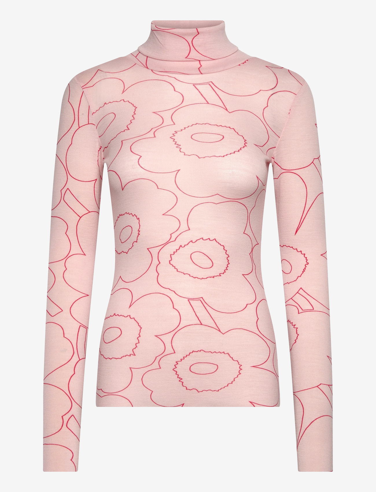 Marimekko - VILINA PIIRTO UNIKKO - rollkragenpullover - light pink, red - 1