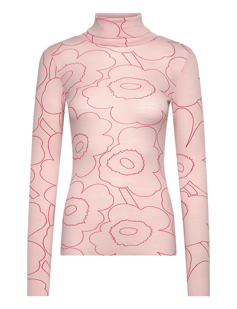 Marimekko - VILINA PIIRTO UNIKKO - rollkragenpullover - light pink, red - 1