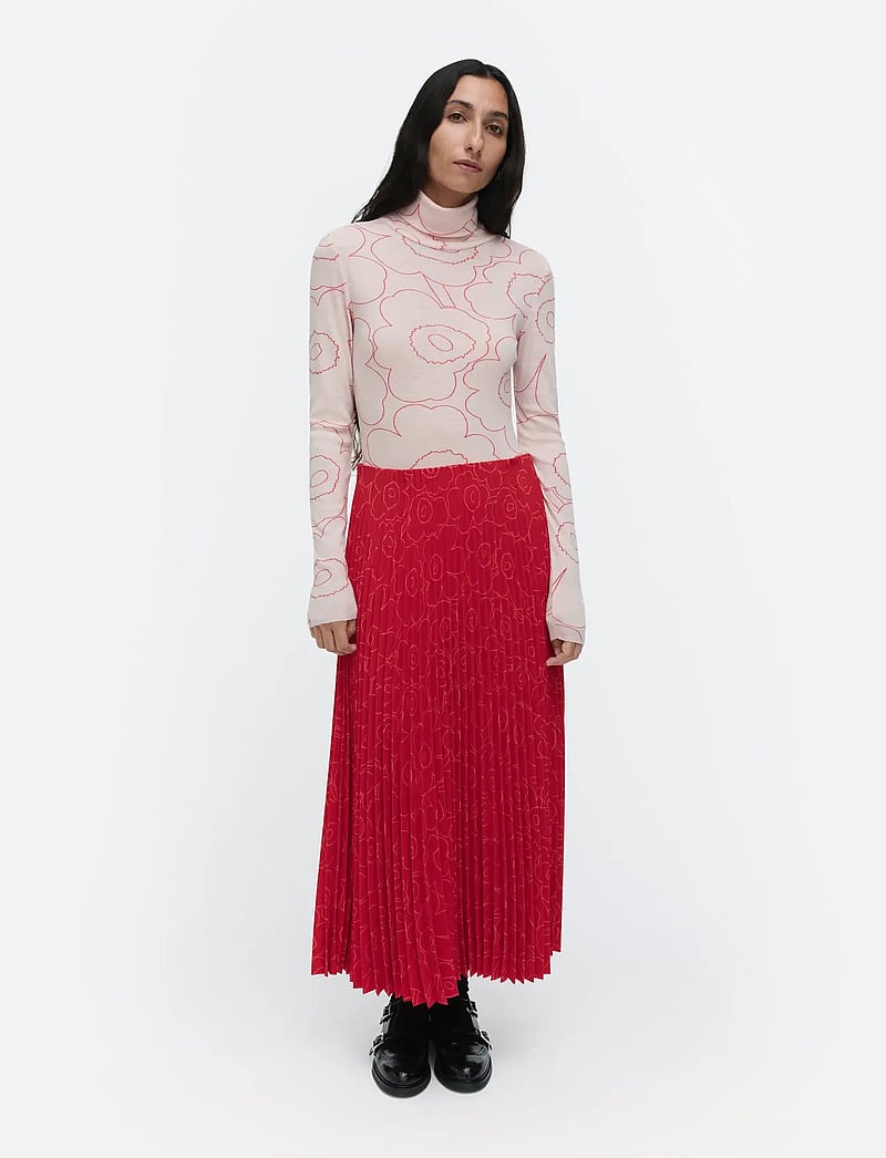 Marimekko - VILINA PIIRTO UNIKKO - rollkragenpullover - light pink, red - 0