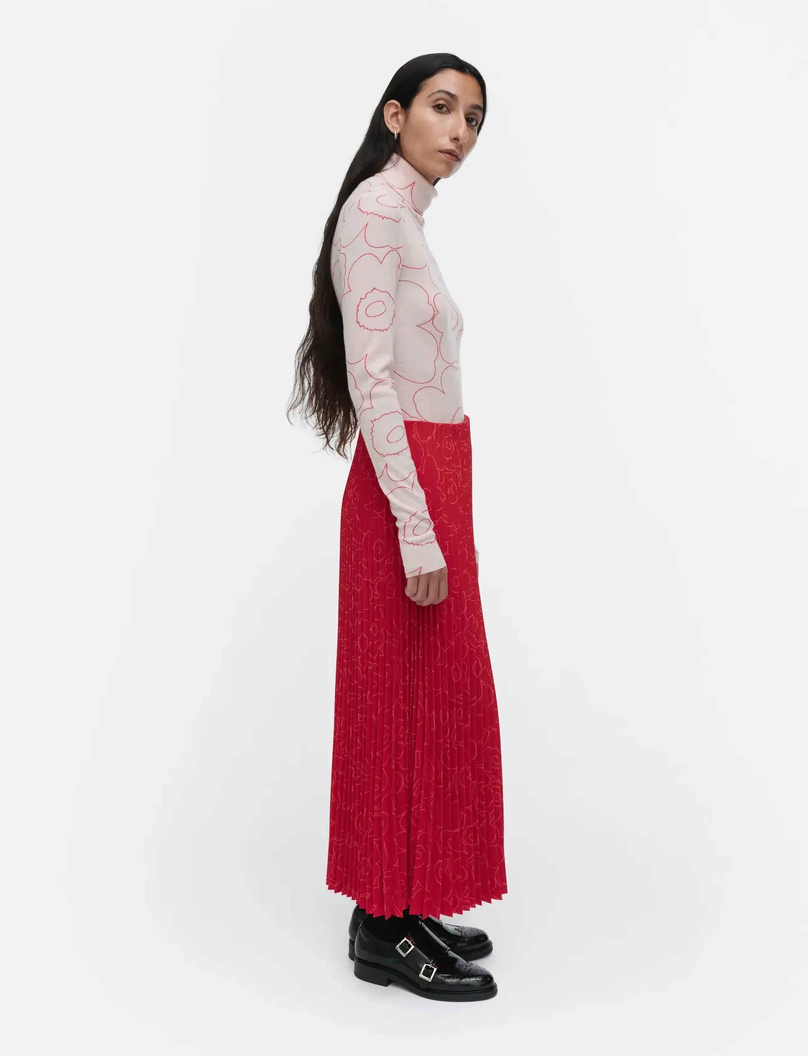 Marimekko - VILINA PIIRTO UNIKKO - golfy - light pink, red - 4